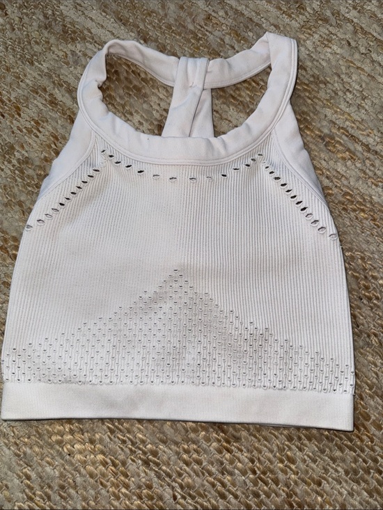 FP Movement by Free People Tops - Cream Textured Knit Halter Crop Top